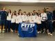 Foto della squadra con la Coppa Davis: in bianco da sx Viérin, Susanna, Perrin, Belley, Montegrandi, Melotti, Pretti, Cotaba, Perrelli, Paonessa con i Tecnici Federali