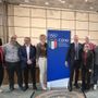 La nuova Giunta Coni VdA, da sinistra: Guidi, Mosca Barberis, Serra, Favre, il Pres. Dondeynaz, Pellizzer, Vietti e Comé