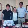 Da sinistra il Presidente Uscente Giorgio Rambaldi, La neo presidente Sonia Sopranzi, il segretario generale Jorgen Olshov