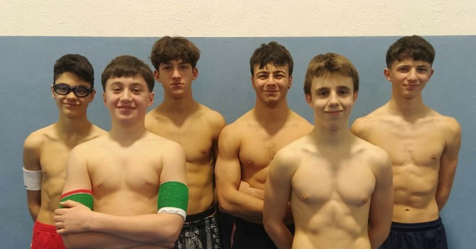 Eric Mombelli, Mattia Coutandin, Jacopo Favre, Ruben Vitulli, Gabriele Mordenti e Guglielmo Sansano Eric Mombelli, Mattia Coutandin, Jacopo Favre, Ruben Vitulli, Gabriele Mordenti e Guglielmo Sansano