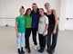 Da sn: Maria, Serena e Martina con i maestri Stefania Pace e Luca Lupi