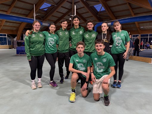 in piedi da sx: Lucianò, Zoja, Mancini, Lanteri, Marana, Saroglia, Saba