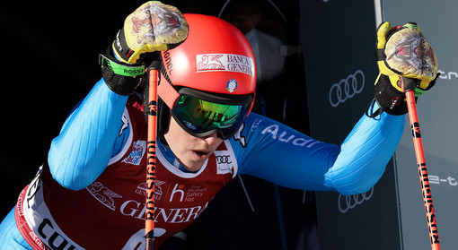 Brignone alla partenza di Courchevel