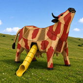 "Barbotine", la mucca realizzata dallo scultore valdostano Giangiuseppe Barmasse a Le Grand-Bornand (ph. Marcello Dondynaz) "Barbotine", la mucca realizzata dallo scultore valdostano Giangiuseppe Barmasse a Le Grand-Bornand (ph. Marcello Dondynaz)
