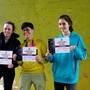 Podio Femminile Boulder da sx Miriam Pramotton (2a), Arianna Anello (2a), Claire Charbonnier (1a)