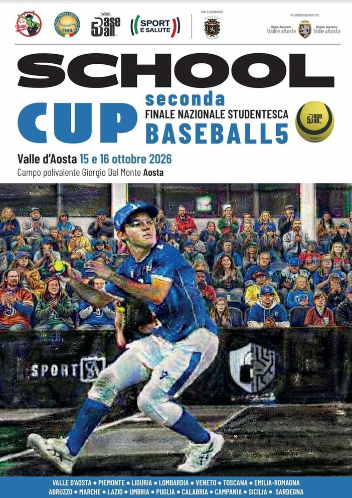 Baseball5, Aosta ospita la seconda School Cup: in gara 18 scuole da 16 regioni Baseball5, Aosta ospita la seconda School Cup: in gara 18 scuole da 16 regioni