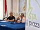 Fulvio Assanti, organizzatore della serata, e l'assessora Alina Sapinet Fulvio Assanti, organizzatore della serata, e l'assessora Alina Sapinet