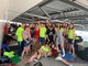Foto di gruppo per la rappresentativa dell'Aosta Nuoto impegnati nel campionato regionale assoluto