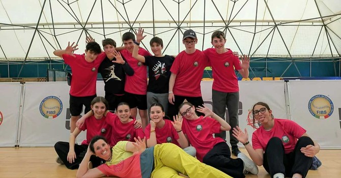 Nella foto: la squadra vincente della Istituzione Scolastica Valdigne Mont Blanc di Morgex (AO).