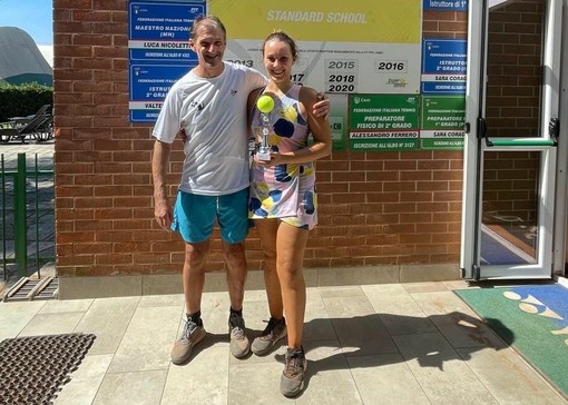 Corinne Cornaz con il suo allenatore
