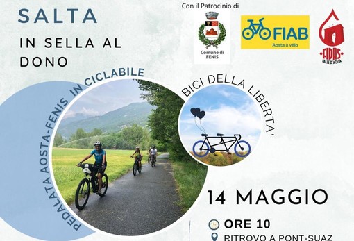 Sport e solidarietà con la pedalata Aosta-Fénis di Fidas