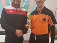 Filippo Filippella premiato dal presidente del CCT Torino 2009 per la vittoria del Torneo Interregionale FISCT “Città di Grugliasco” Categoria Open
