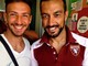 Luca Marangone nel 2015 con l'allora bomber del Toro Fabio Quagliarella