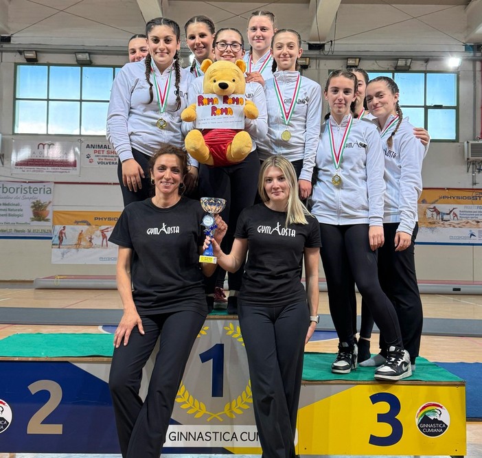 Le ragazze della Gym Aosta vincono a Cumiana