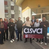 Una delegazione Asva-Fnsi, terzo da ds Alessandro Mano presidente Asva-Fnsi