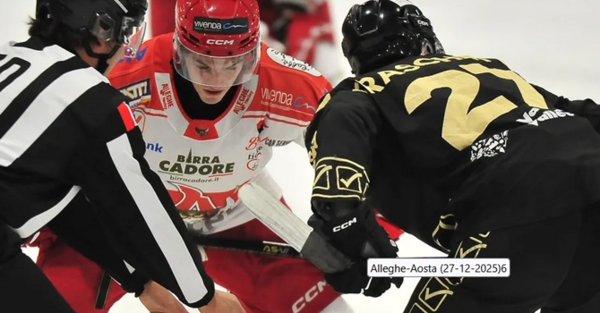 Hockey Ghiaccio: Colpo esterno dell’HC Aosta, ad Alleghe vittoria al cardiopalma allo shootout
