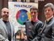 A destra Piercarlo Lunardi alla preniazione del ciclista Filippo Agostinacchio vinciotre del premio Panathlon 2025, intitolato alla memoria del giornalista Renato Godio
