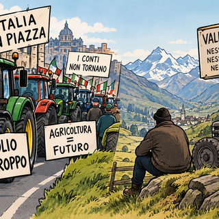 Trattori fermi, voci spente: l’inverno anticipato della Valle d’Aosta