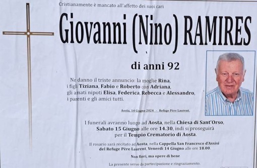 Lutto nel mondo del ciclismo per la morte di Giovanni Nino Ramires Lutto nel mondo del ciclismo per la morte di Giovanni Nino Ramires
