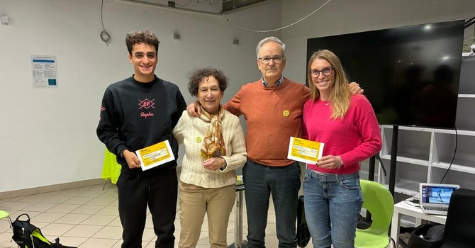 Elisa Brocard e Filippo Agostinacchio diventano soci onorari di Fiab Aosta à Vélo.