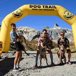 Il podio del Dog Trail Gran San Bernardo - Photo Credits Alessandro Zambianchi