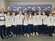 da sx Viérin, Pettenon, Gaspard, Borsato, Perrin, Perrelli, Melotti, Cerni, Robba, Dufour, Gagliano, Paonessa, con alle spalle i Tecnici delle Federazione