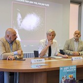 Da sn: Carlo Marzi, Mauro Occhi, Salvatore Bongiorno alla presentazione della campagna